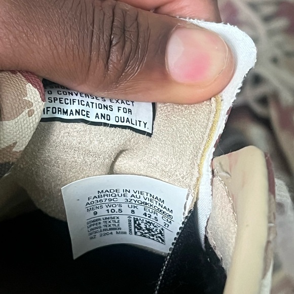 Converse One Star Pro Ox Low Top Brushstroke Camo Mens Size 9 Mens A03679c Used - Picture 10 of 11